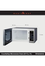 MAGIC CHEF MCM990ST Magic Chef 900W Countertop Oven with Stainless Steel Front  0.9 cu.ft. Microwave, 9 cu. Ft