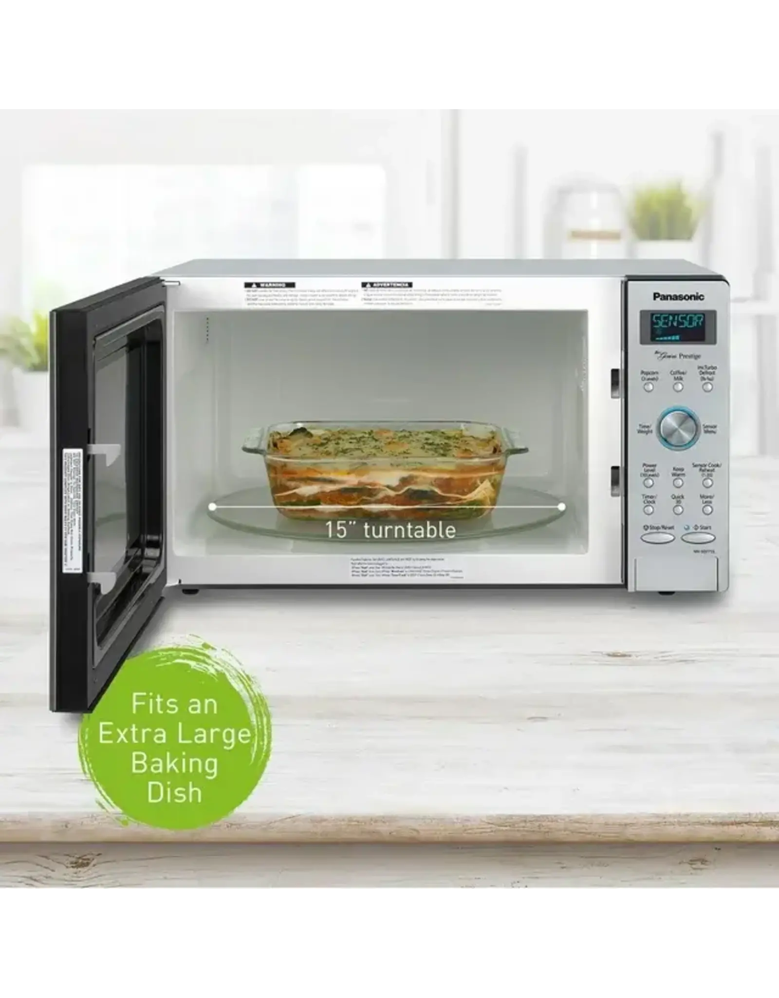 PANASONIC Panasonic 1.6 Cu. Ft. Built-In/Countertop Cyclonic Wave Microwave Oven with Inverter Technology, Stainless Steel NN-SD775S