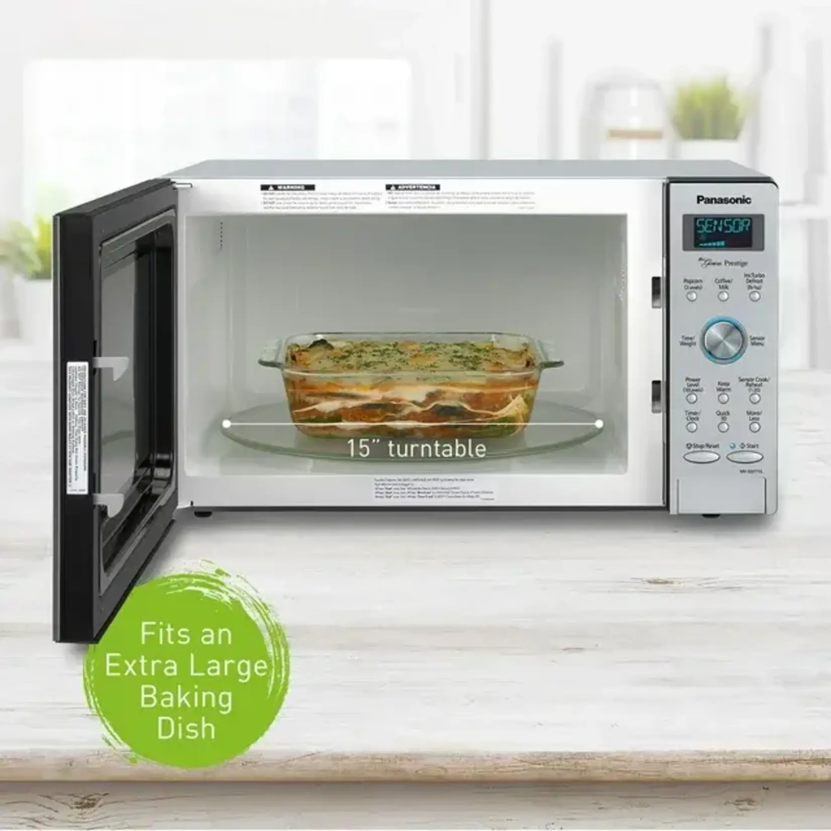 Panasonic 1.6 Cu. Ft. Built-In/Countertop Cyclonic Wave Microwave Oven with Inverter Technology, Stainless Steel NN-SD775S