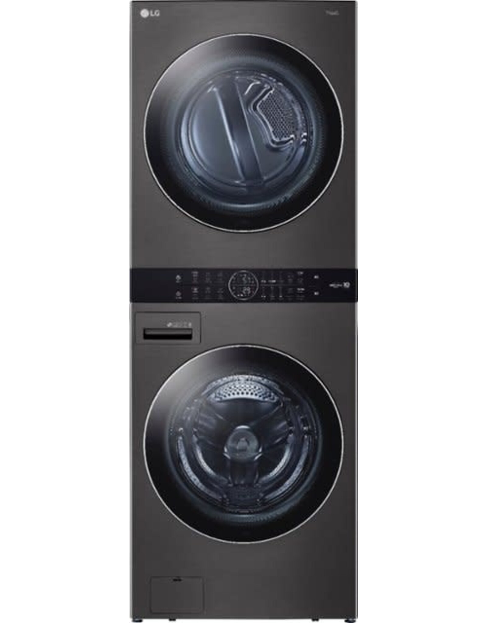 LG Electronics WKEX200HBA 27 in. Black Steel WashTower Laundry Center with 4.5 cu. ft. Front Load Washer and 7.4 cu. ft. Electric Dryer