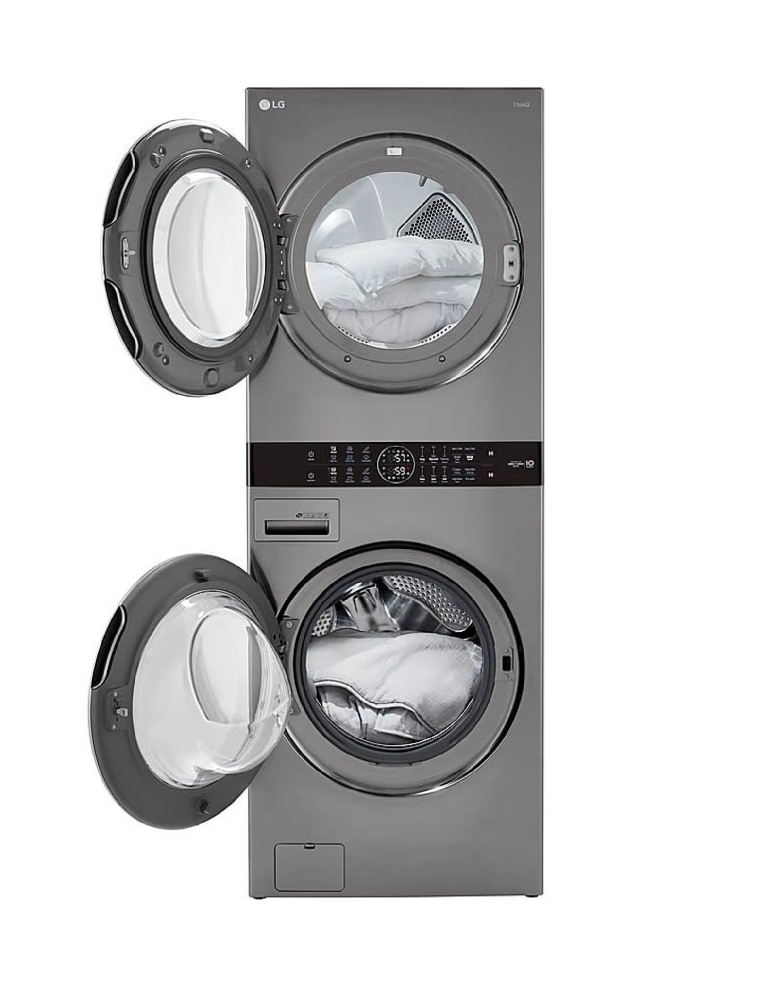 LG Electronics WKE100HVA LG - 4.5 Cu.Ft. Smart Front-Load Washer and 7.4 Cu.Ft.Electric Dryer WashTower with Steam and Built-In Intelligence - Graphite steel