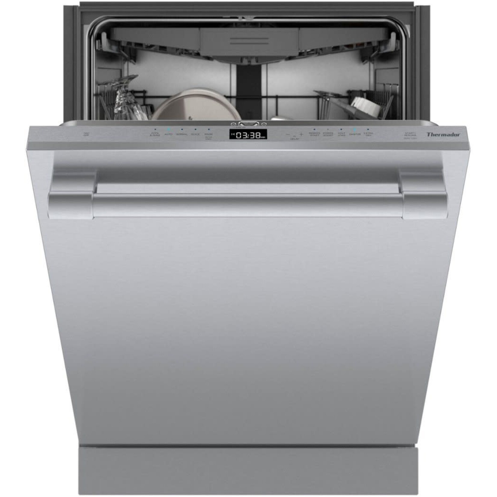 Thermador #DWHD560CFP Thermador - Emerald 24" Top Control Smart Built-In Stainless Steel Tub Dishwasher with 3rd Rack and Professional Handle, 48 dba - Stainless Steel