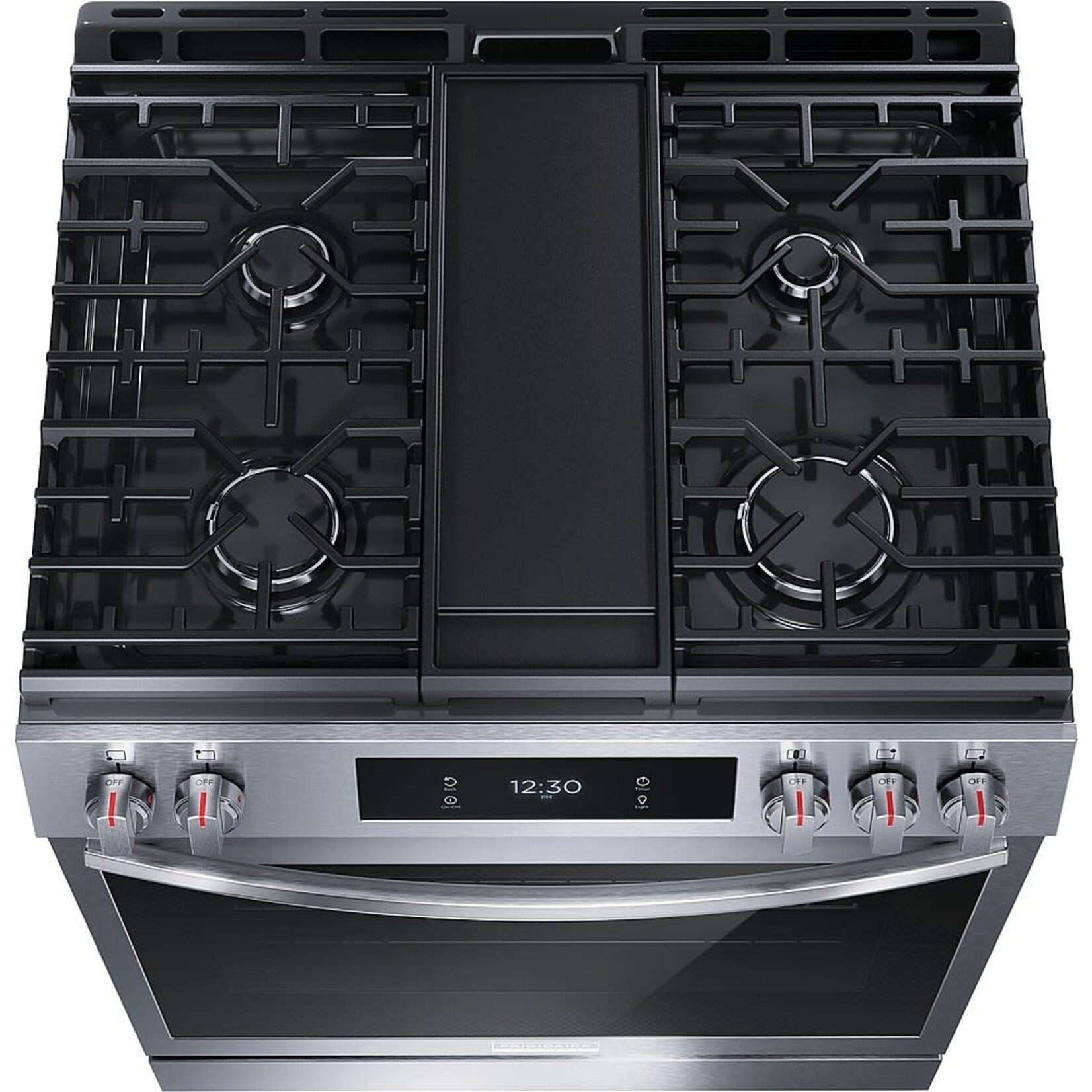 Frigidaire #GCFG3060BFA FRIGIDAIRE GALLERY 30 in. 6 cu. ft. 5 Burner Slide-In Gas Range with Total Convection and Air Fry in Smudge Proof Stainless Steel
