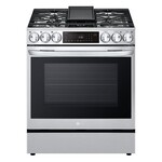 LG #LSDL6336F - LG 6.3 cu. ft. Freestanding  Gas Convection Dual Fuel Smart Range (Printproof Stainless Steel)