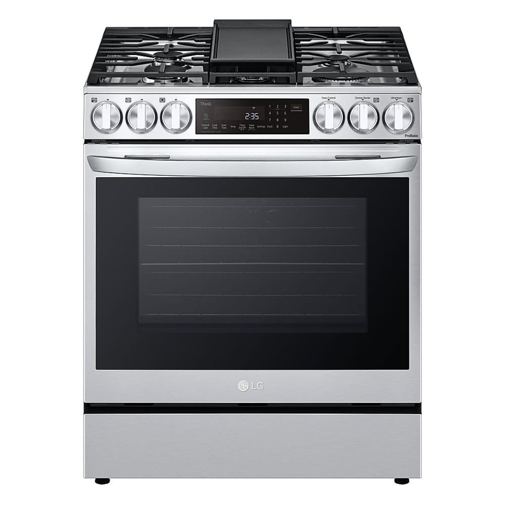 LG #LSDL6336F - LG 6.3 cu. ft. Freestanding  Gas Convection Dual Fuel Smart Range (Printproof Stainless Steel)