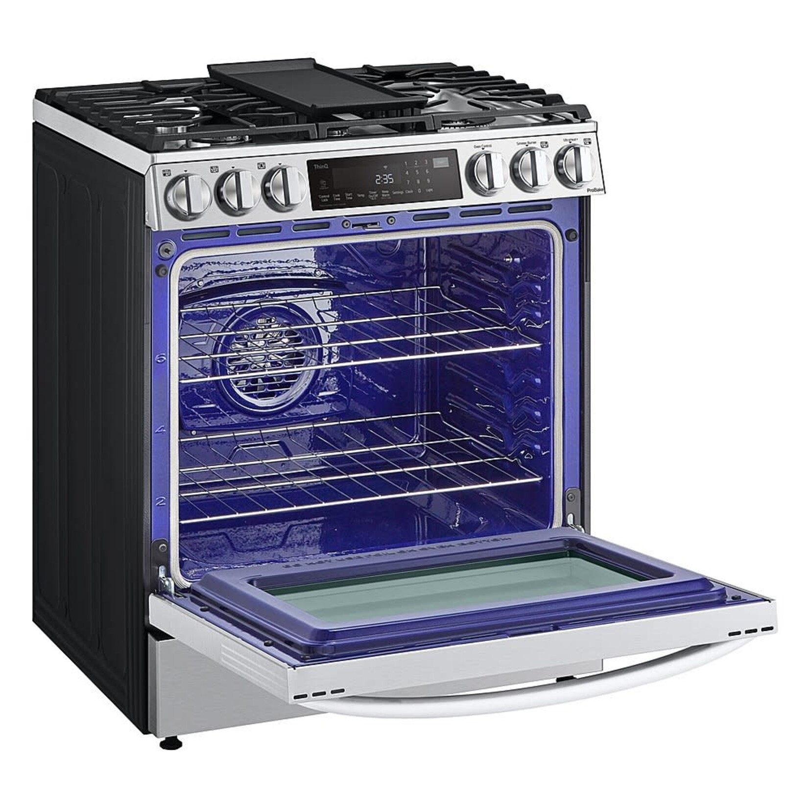 LG #LSDL6336F - LG 6.3 cu. ft. Freestanding  Gas Convection Dual Fuel Smart Range (Printproof Stainless Steel)