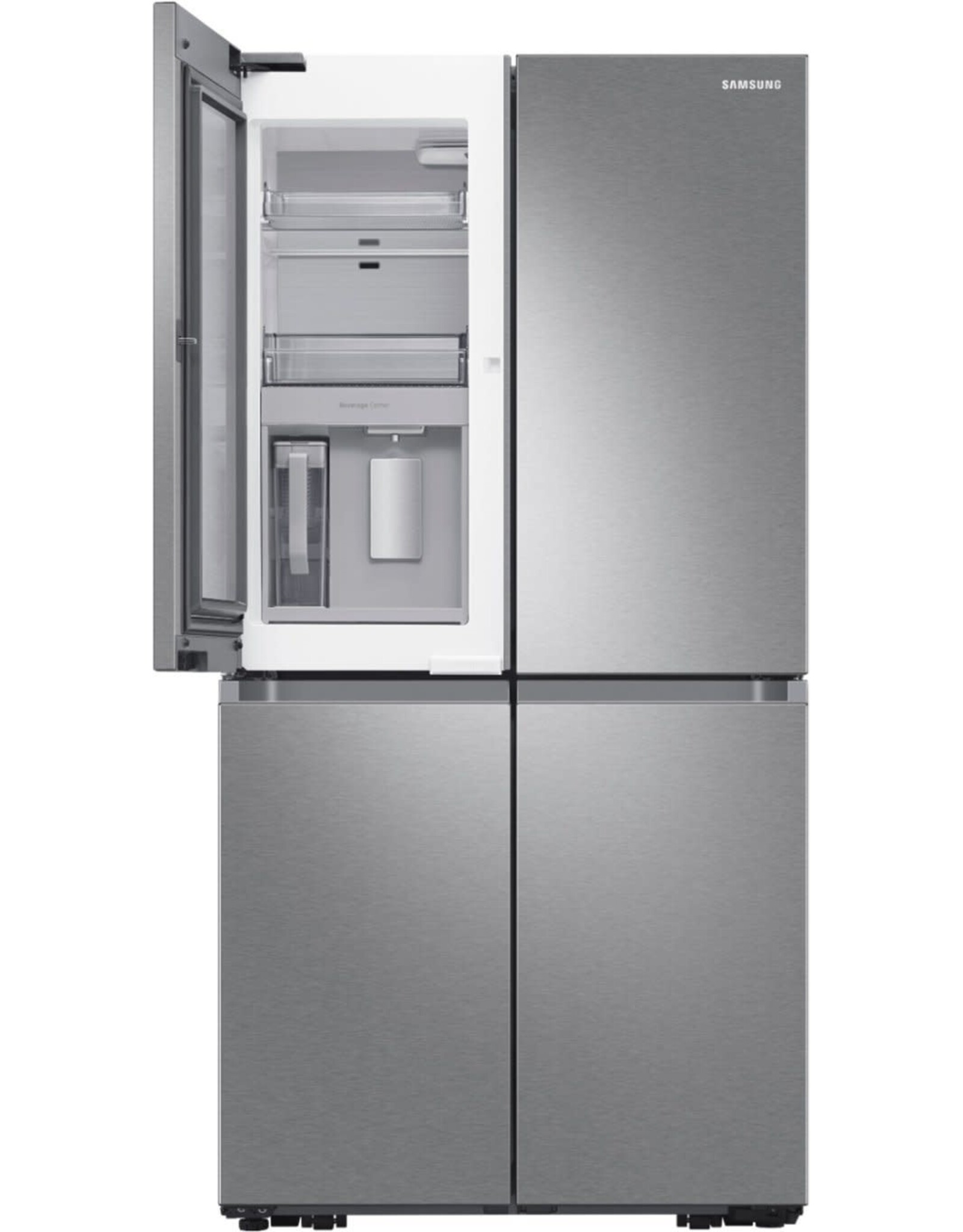 SAMSUNG Samsung 23 cu. ft. Counter Depth 4-Door French Door Refrigerator with Beverage Center in Stainless Steel