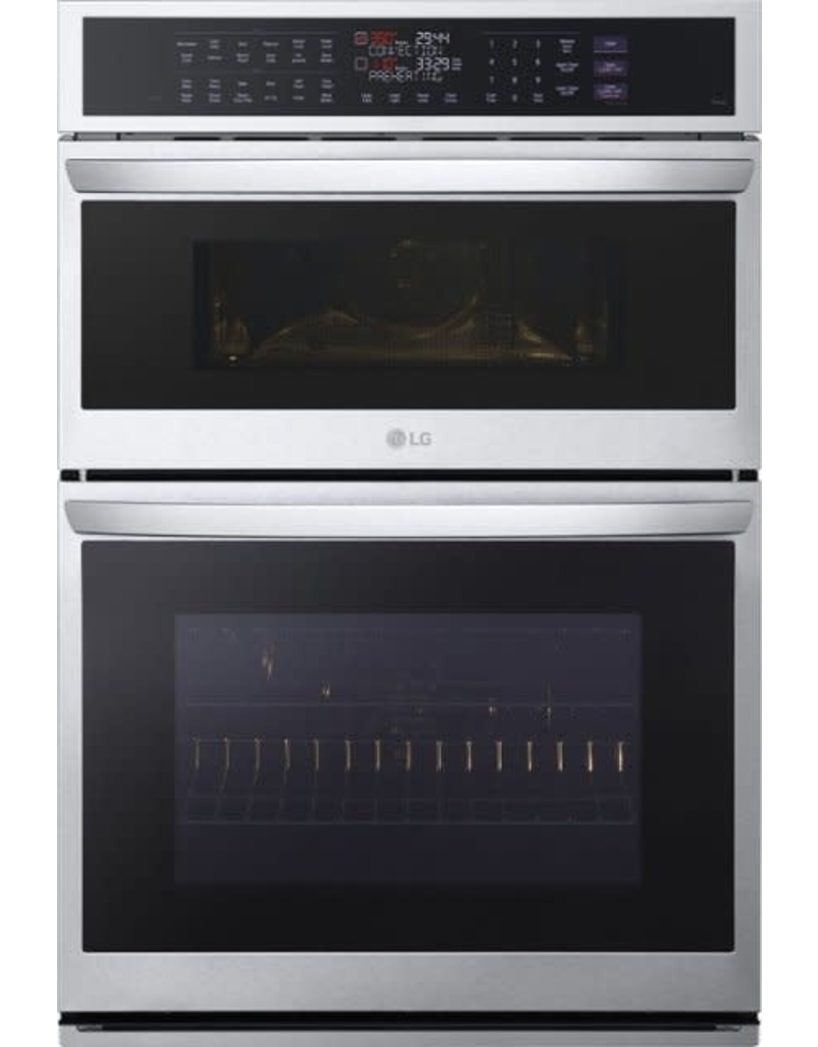 lg WCEP6427F  LG 6.4 cu. ft. Smart Combi Wall Oven with True Convection, InstaView, Air Fry Steam Sous Vide in PrintProof Stainless Stee