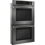 LG Electronics *LWD3063BD 30 in. Double Electric Wall Oven Self-Cleaning with Convection and EasyClean in Black Stainless Steel
