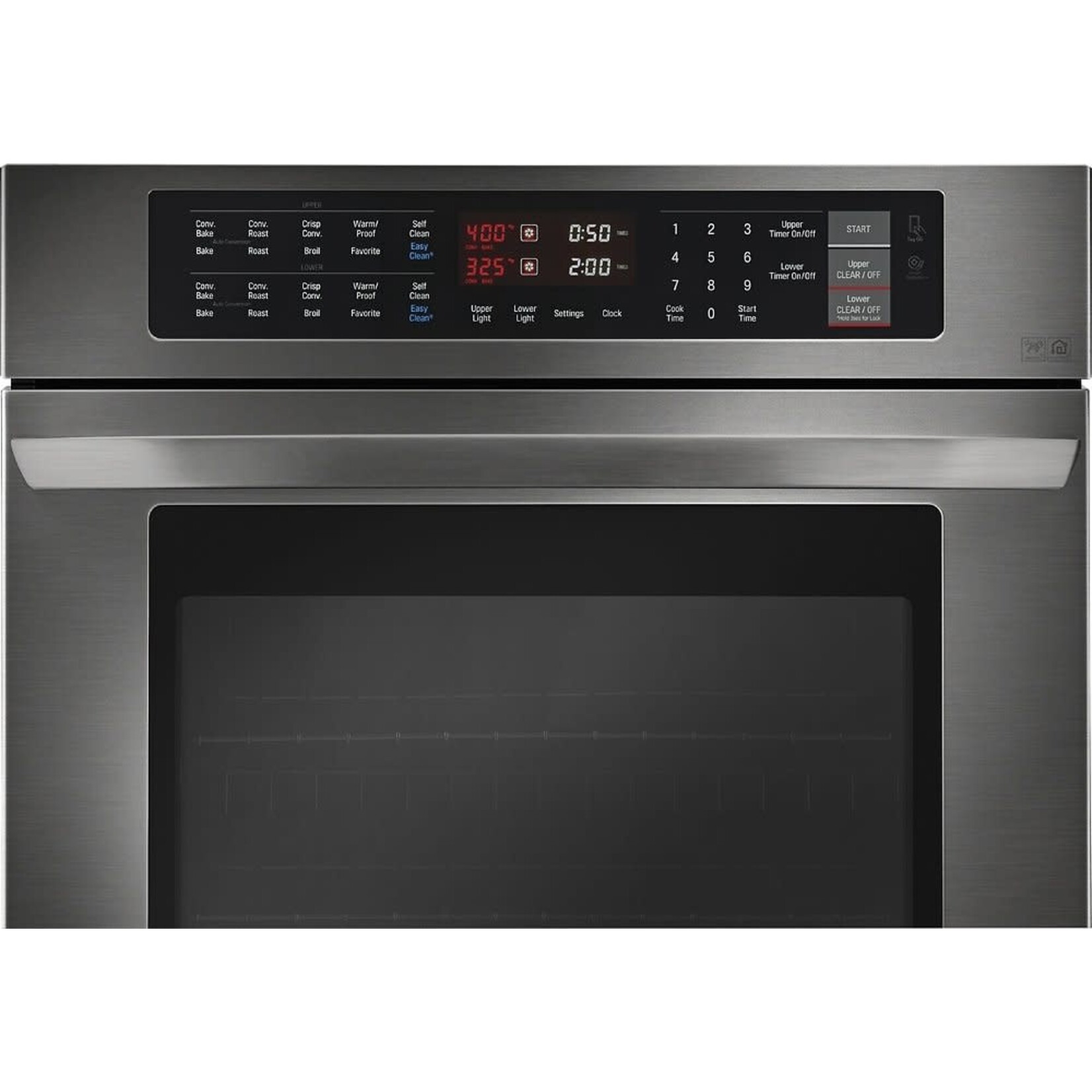 LG Electronics *LWD3063BD 30 in. Double Electric Wall Oven Self-Cleaning with Convection and EasyClean in Black Stainless Steel