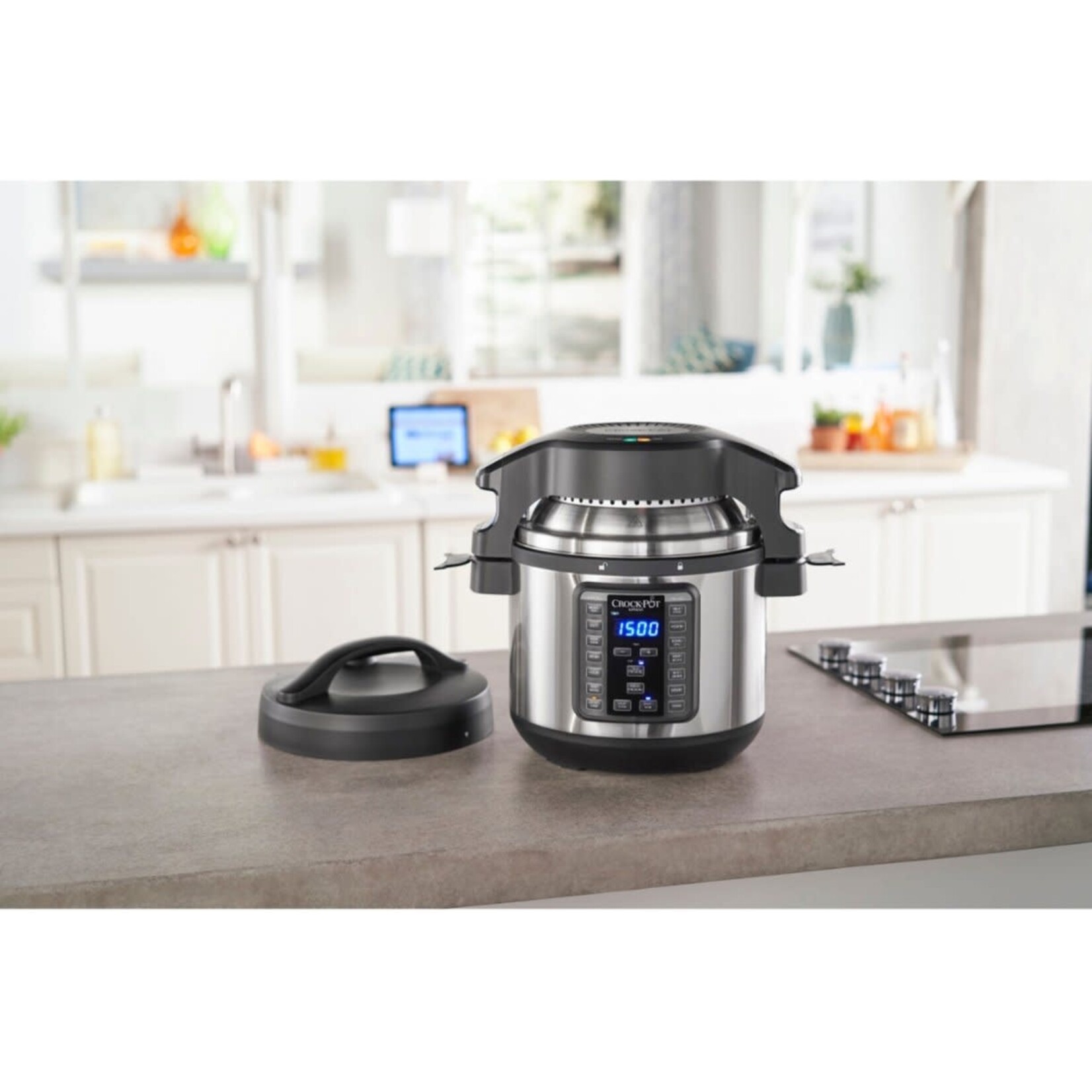 Crock Pot Crock Pot 8 Qt. Express Crock Programmable Slow Cooker and Pressure Cooker with Air Fryer Lid Stainless Steel