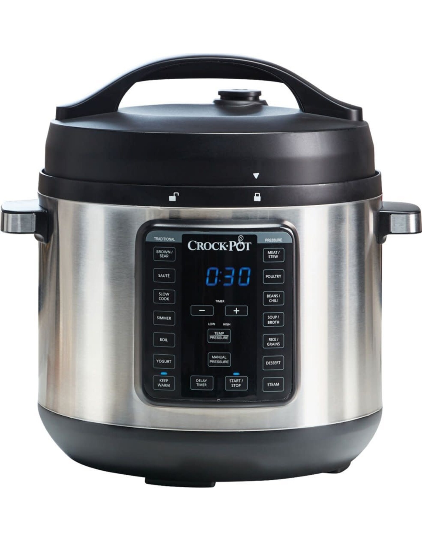 Crock-pot SCCPPC800-V1 Crock-Pot 8-Quart Multi-Use XL Express Crock Programmable Slow Cooker and Pressure Cooker with Manual Pressure, Boil & Simmer, Black Stainless