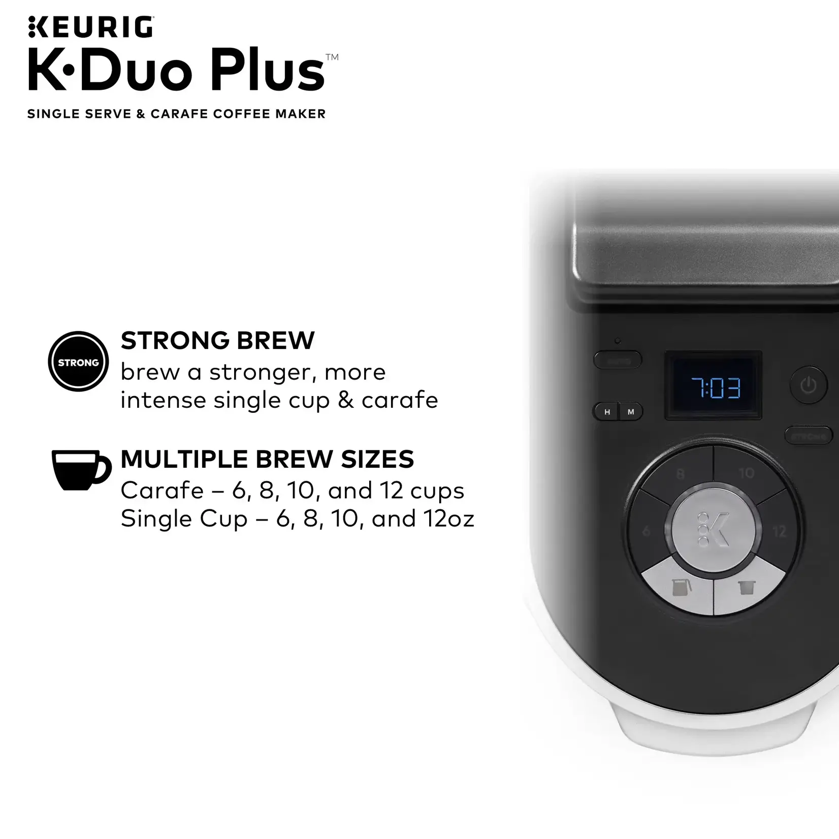 Keurig #5000204978 Keurig - K-Duo Plus 12-Cup Coffee Maker and Single Serve K-Cup Brewer - Black