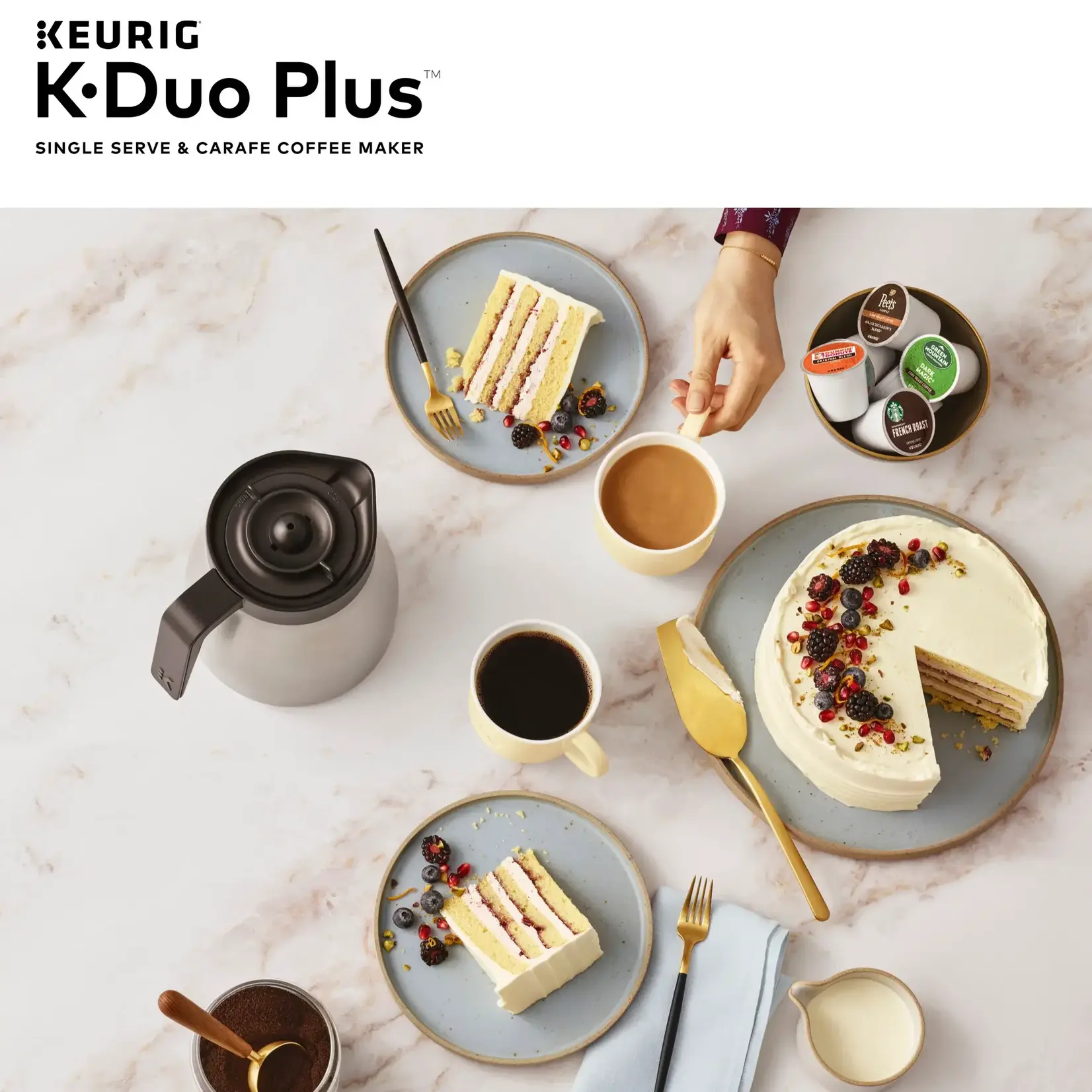 Keurig #5000204978 Keurig - K-Duo Plus 12-Cup Coffee Maker and Single Serve K-Cup Brewer - Black