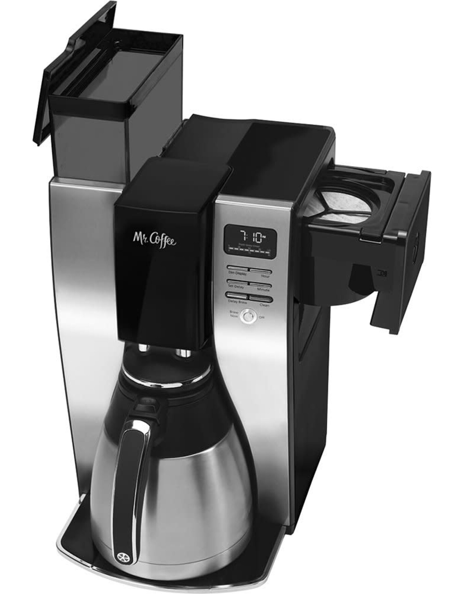 Mr. Coffee - Space-Saving Combo 10-Cup Coffee Maker and Pod Single Serve  Brew