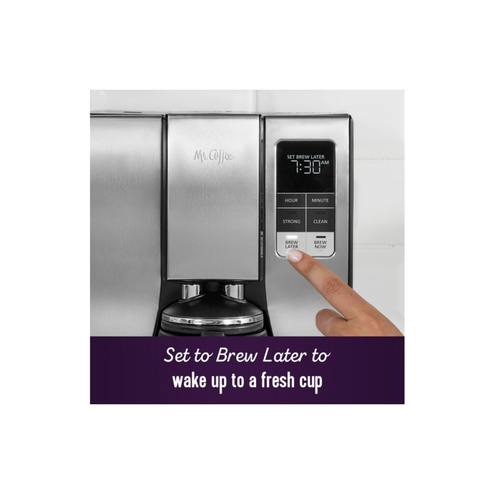 #2131962 Mr. Coffee - 10-Cup Coffee Maker with Thermal Carafe - Stainless-Steel/Black