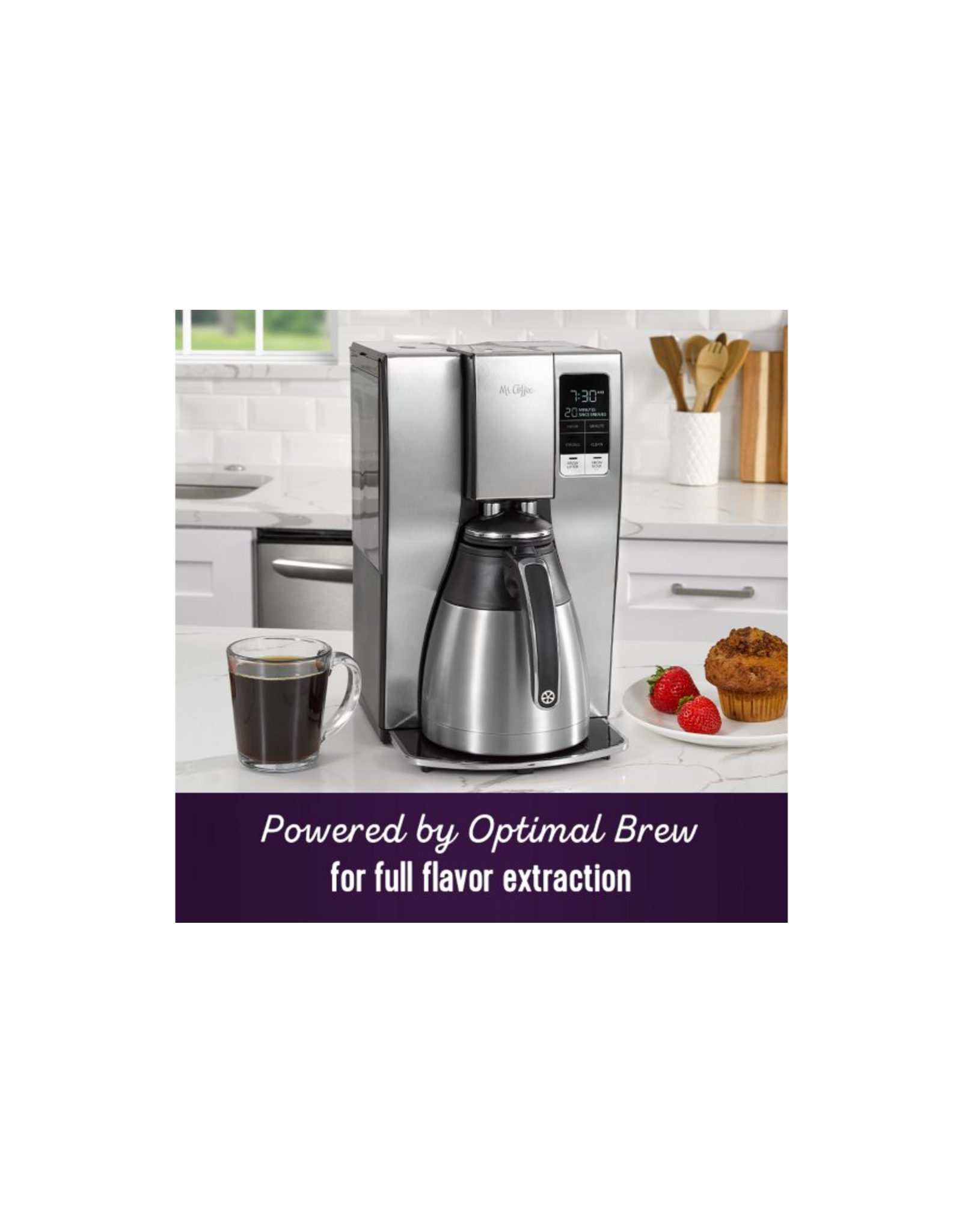 Mr. Coffee - 10-Cup Coffee Maker with Thermal Carafe - Stainless