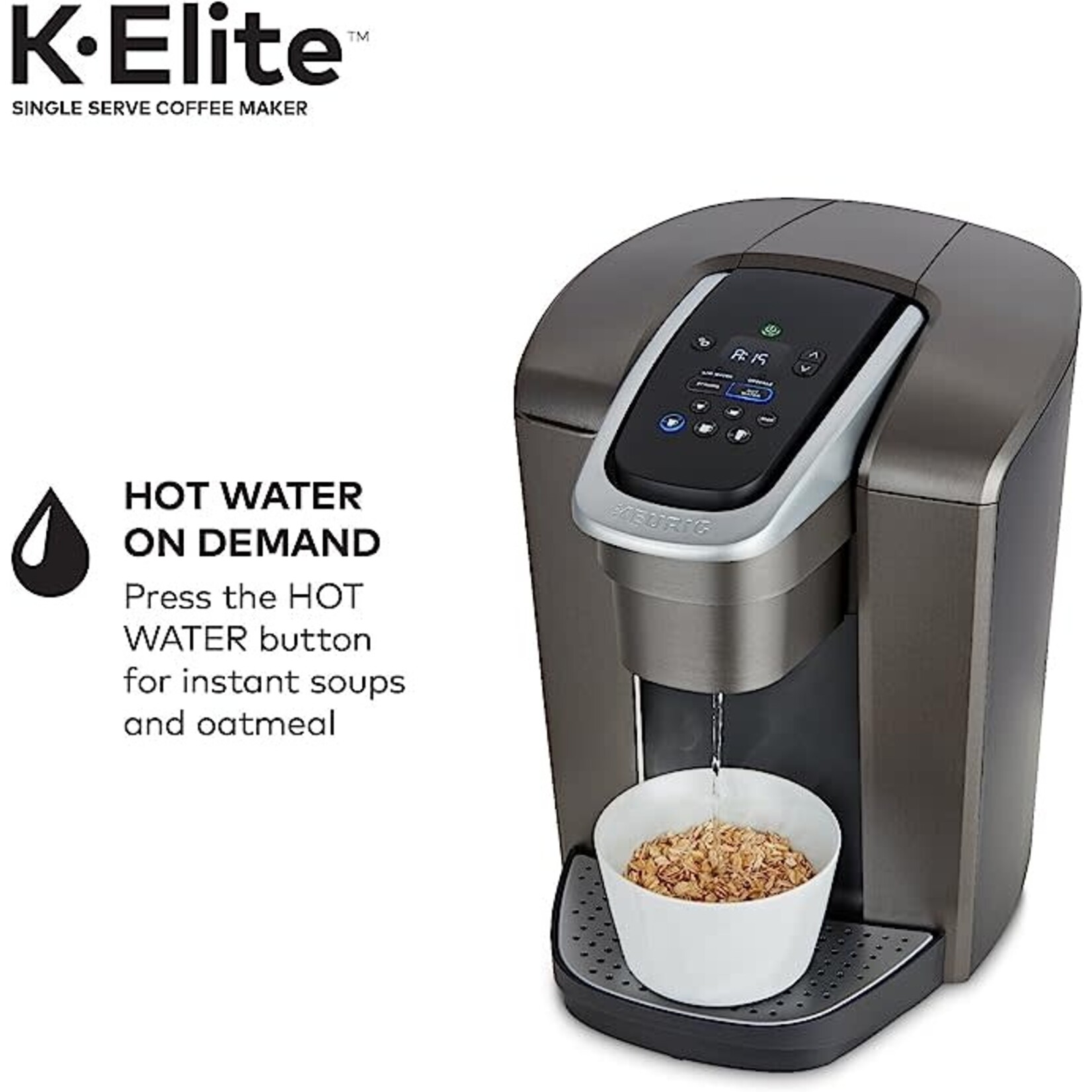 Keurig #5000197492 Keurig - K-Elite Single Serve K-Cup Pod Coffee Maker - Brushed Silver