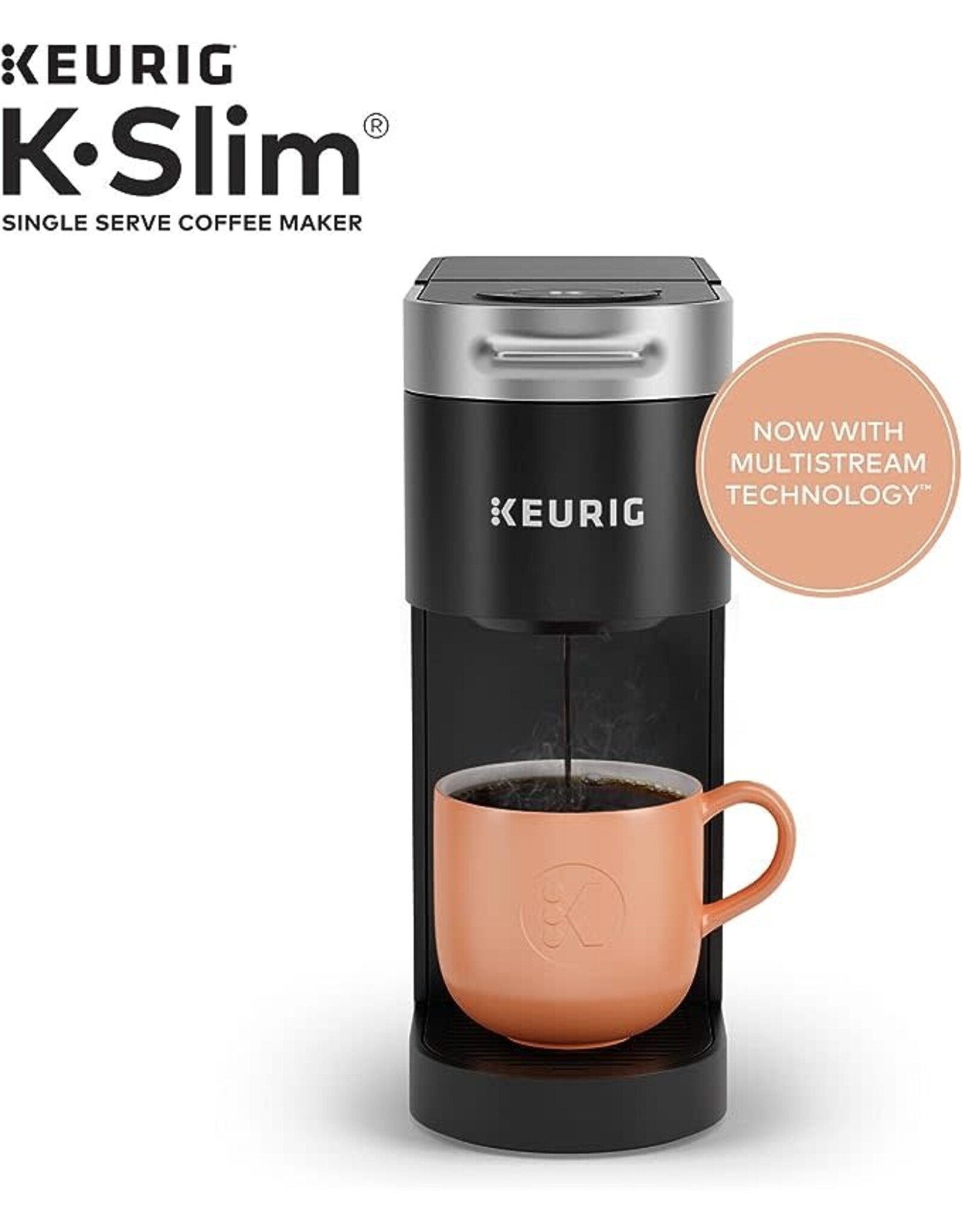 keurig 5000350119 Keurig - K-Slim Single-Serve K-Cup Pod Coffee Maker - Black