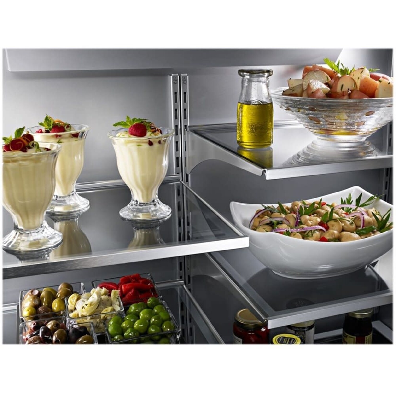 KitchenAid KBFN502ESS KAD No Frost Bottom - Built-in Refr Frez - 42" FRENCH DOOR, PLATINUM INTERIOR, STAI