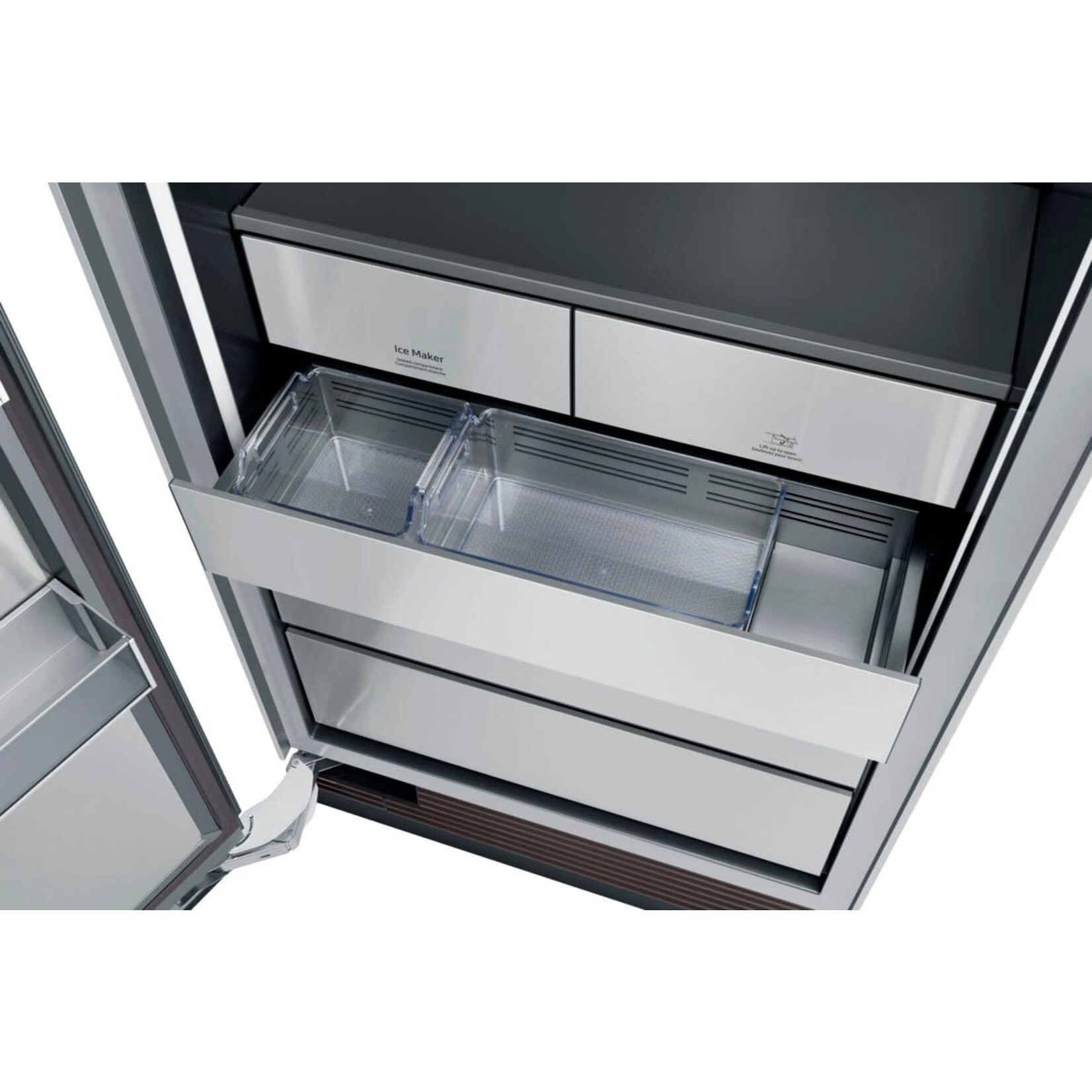 *DRZ36980LAP 36 Inch Panel Ready Freezer Column with 21.4 Cu. Ft Capacity, Push-to-Open™ Door Assist, SteelCool™ Interior, Dual Ice Makers, Power Freeze, Tempered Spill-Proof Shelving, IQ Remote Diagnostics™ and ENERGY STAR®: Left Hinge