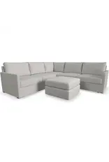 FLEXSTEEL Flex 6-Seat Sectional with Standard Arm and Ottoman - Fros
