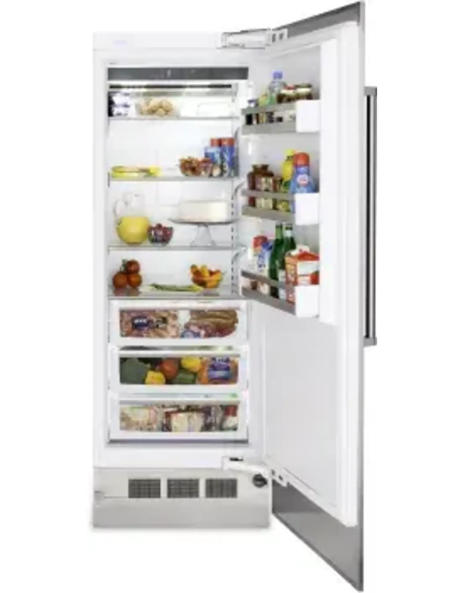 viking VR17300WRSS  30 Inch Refrigerator Column with 16.4 Cu. Ft. Capacity, BlueZone™ Fresh Preservation, Capacitive Touch Controls, Led Lighting, Spillproof Plus™ Shelves, Overdrive™ Compressor, and Feather Touch™ Internal Water Dispenser: Stainless Steel, Righ