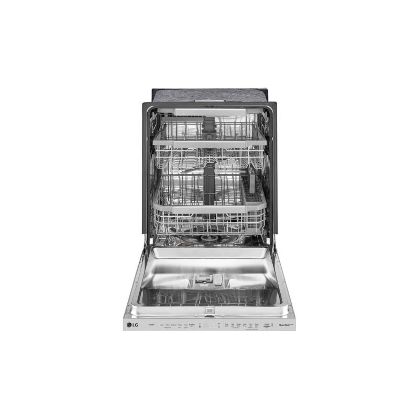 LG #LDPN6761T 24 in. PrintProof Stainless Steel Top Control Built-In Smart Dishwasher with Stainless Steel Tub and QuadWash, 44 dBA