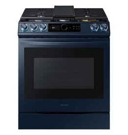 SAMSUNG NX60A8711QN Samsung Bespoke 6 cu. ft. 5-Burner Smart Slide-in Gas Range with Self-Cleaning Convection Oven and Air Fry in Navy Steel