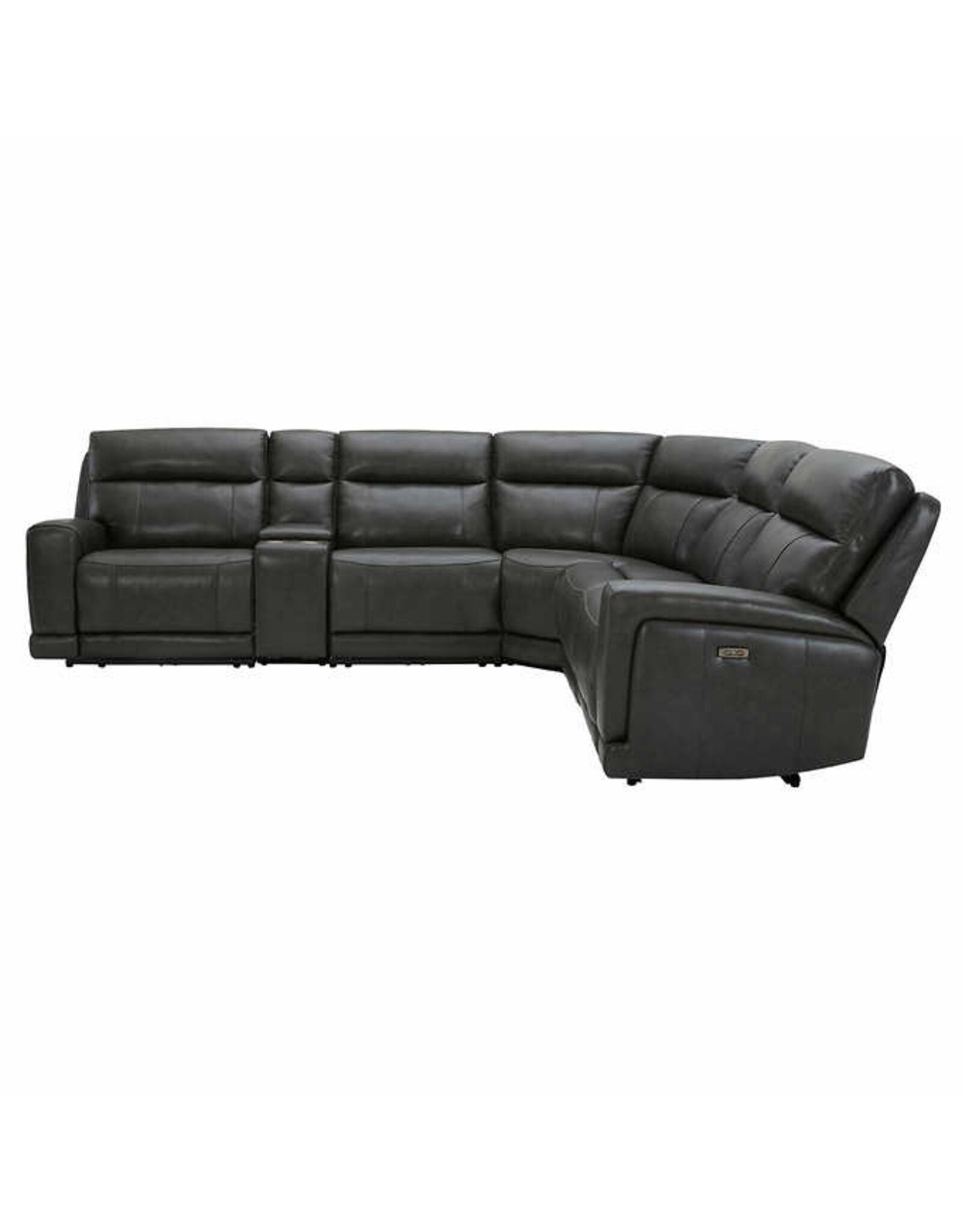 GILMAN CREEK FURNITURE 1653287 Lauretta 6-piece Leather Power Reclining Sectional with Power Headrests
