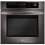 LG LWS3063BD - LG - 30" Built-In Single Electric Convection Wall Oven with EasyClean in Black Stainless Steel