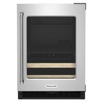 KitchenAid *KUBR214KSB 24 in. 14-Bottle Wine and Beverage Cooler in Black Cabinet with Stainless Door