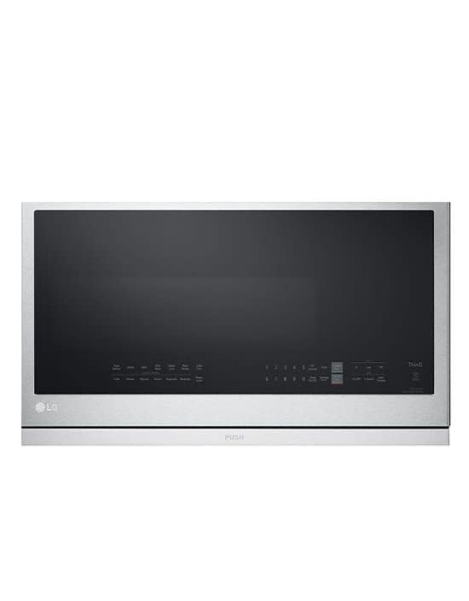 lg MVEL2137F 2.1 cu. ft. 30 in. Width Black Stainless Steel 1,050-Watt Smart Over-the-Range Microwave Oven with ExtendaVent 2.0