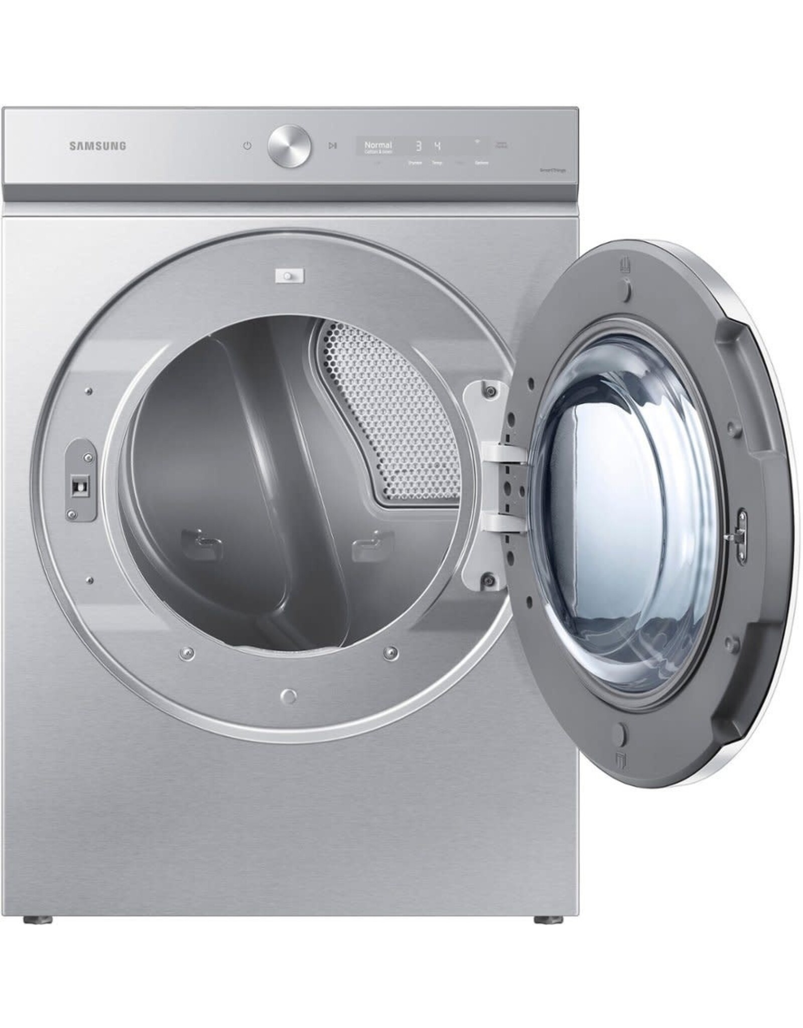 SAMSUNG Ck. DVE53BB8900T Samsung Bespoke 7.6 cu. ft. Vented Smart Electric Dryer in Silver Steel with AI Optimal Dry and Super Speed Dry