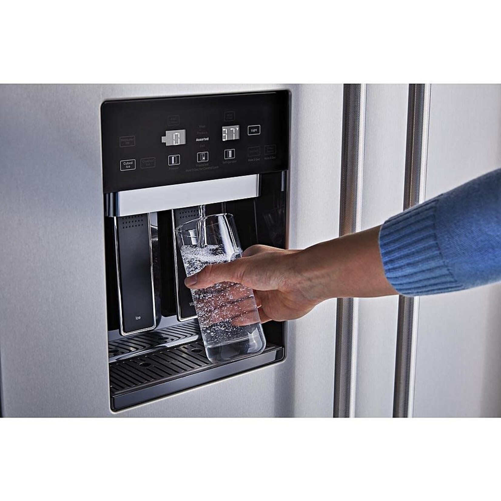 KitchenAid 29.4 cu. ft. - Built-In, Side by Side Refrigerator in Stainless Steel with PrintShield Finish