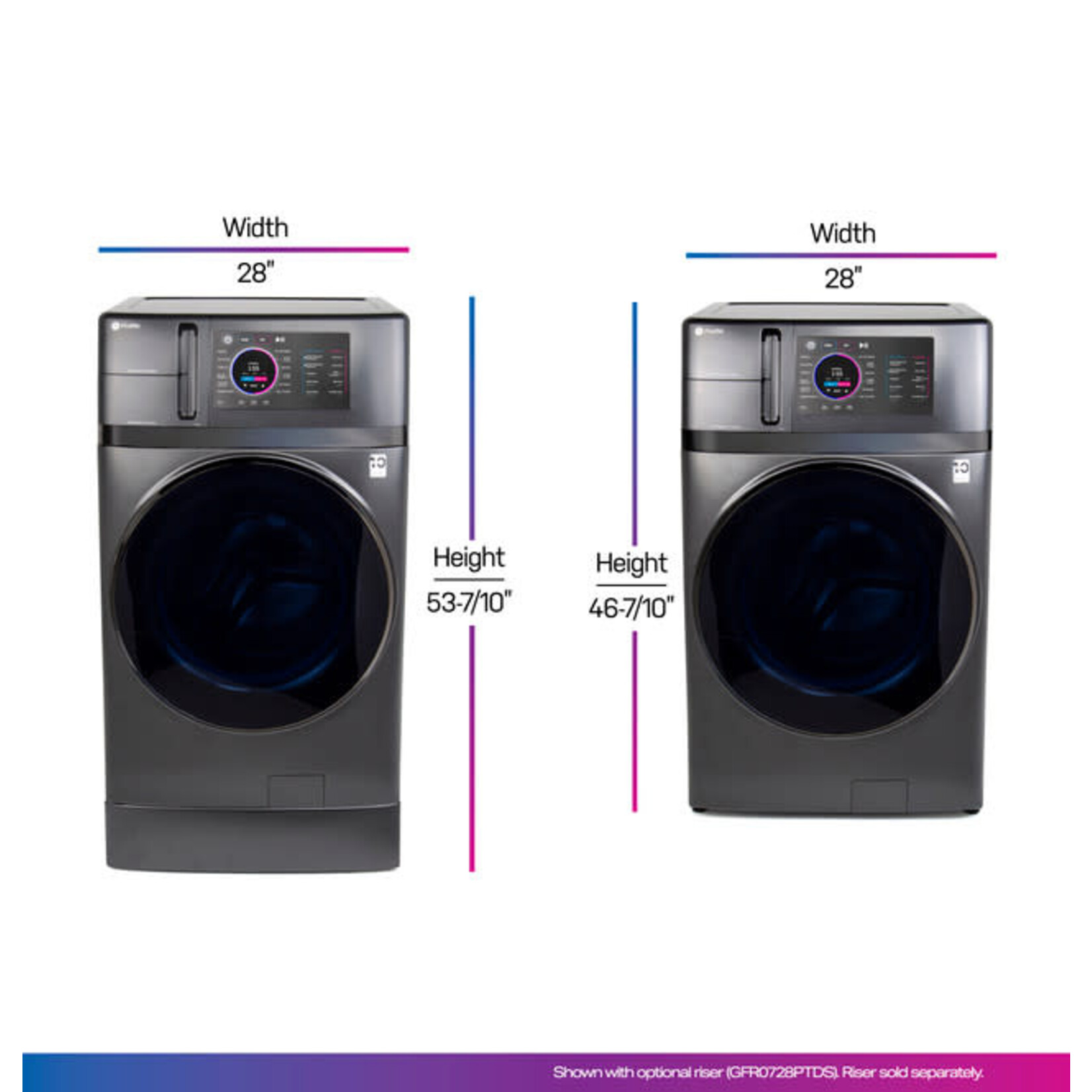 GE Profile #*PFQ97HSPVDS GE Profile™ 4.8 cu. ft. Capacity UltraFast Combo with Ventless Heat Pump Technology Washer/Dryer