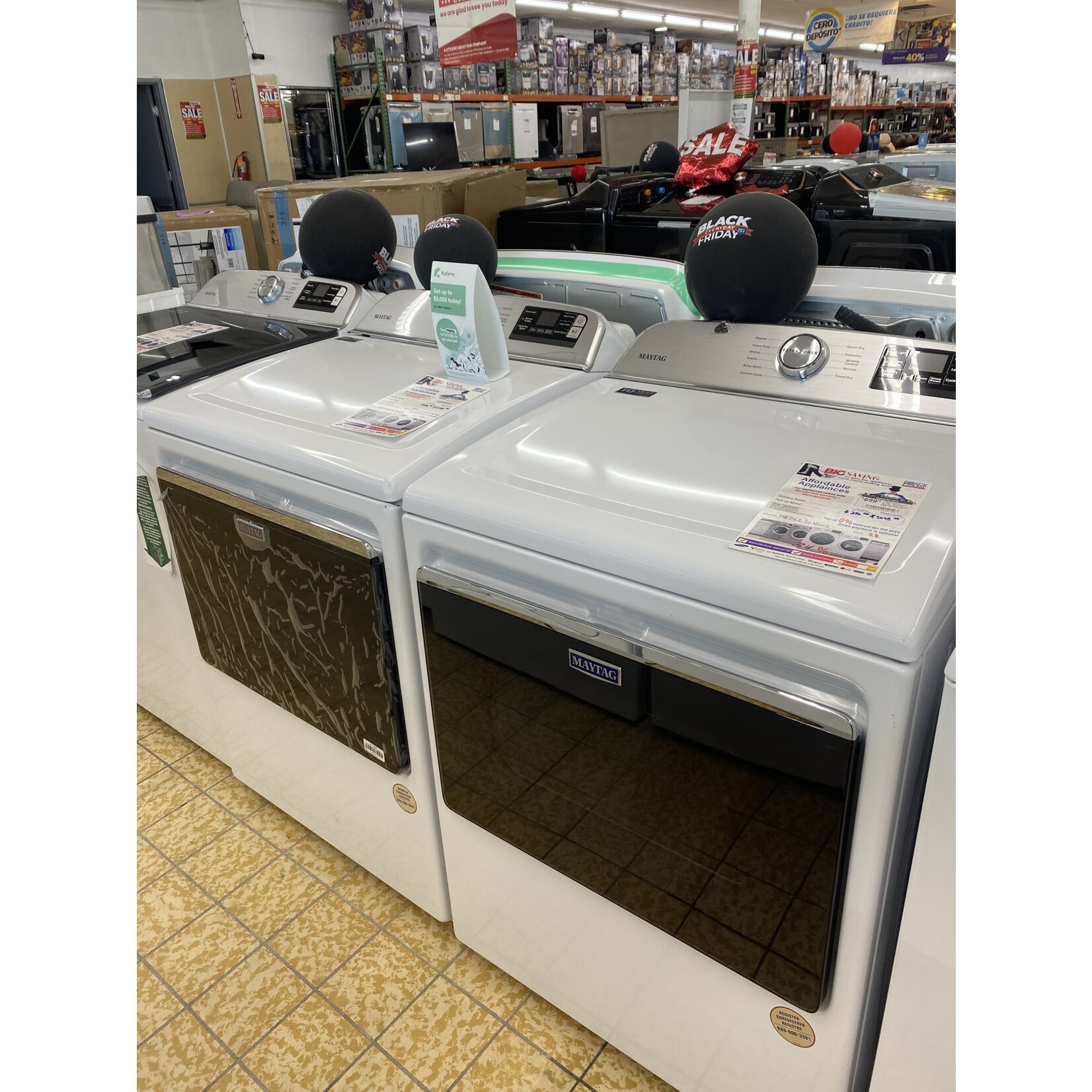 Maytag #*MED6230HW 7.4 cu. ft. 240-Volt Smart Capable White Electric Dryer with Hamper Door and Advanced Moisture Sensing