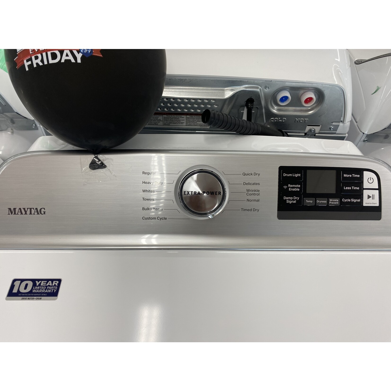 Maytag #*MED6230HW 7.4 cu. ft. 240-Volt Smart Capable White Electric Dryer with Hamper Door and Advanced Moisture Sensing
