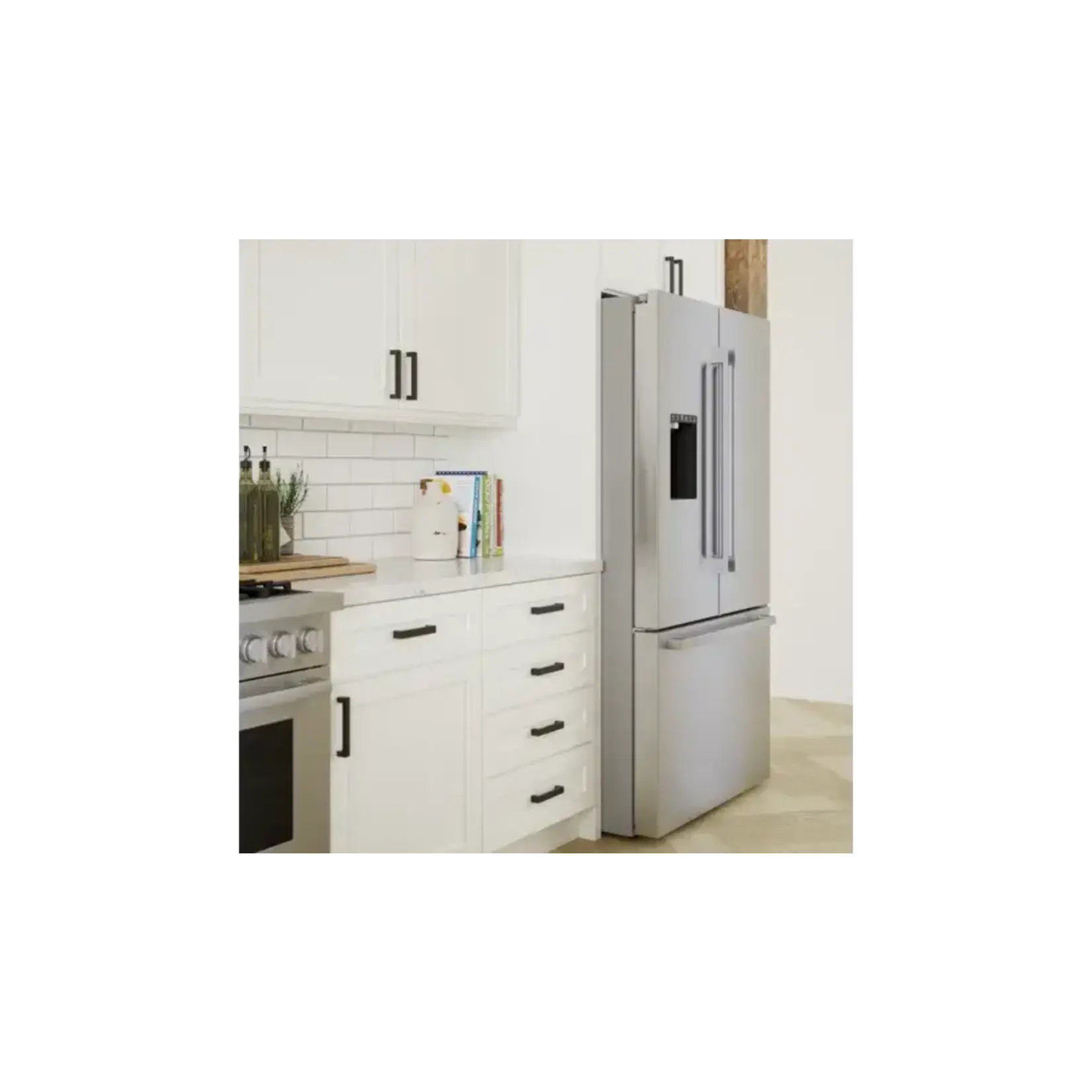 BOSCH #Bosch 500 Series 26-cu ft Smart French Door Refrigerator with Ice Maker (Stainless Steel) ENERGY STAR
