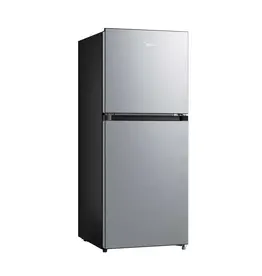 Midea MRM45D3ASL Midea Compact Refrigerator 2-Door 4.5 cu ft, Black and Silver .