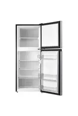 Midea MRM45D3ASL Midea Compact Refrigerator 2-Door 4.5 cu ft, Black and Silver .