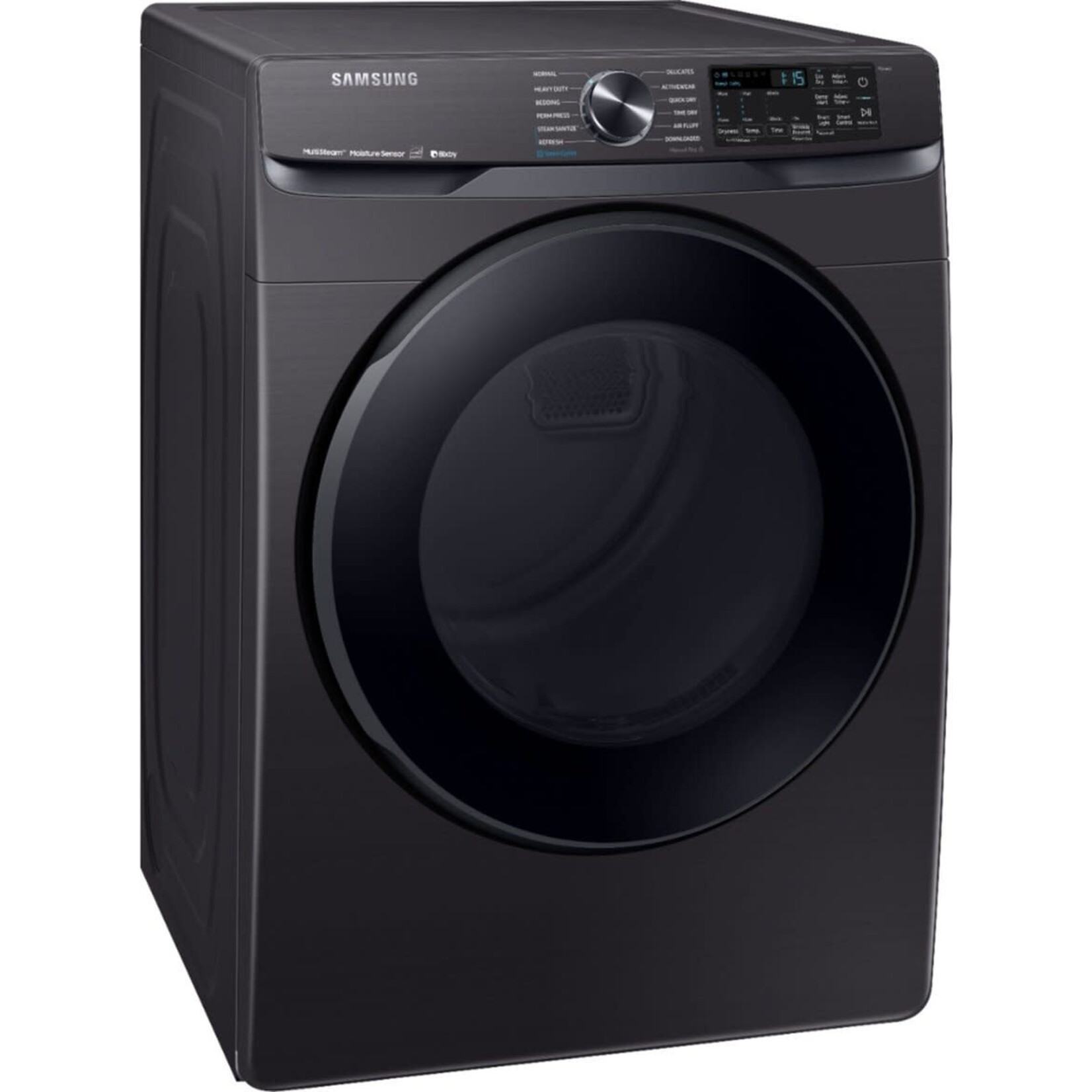 SAMSUNG DVE50R8500V Samsung 7.5 cu. ft. 240-Volt Black Stainless Steel Front Load Electric Dryer with Steam Sanitize+, ENERGY STAR