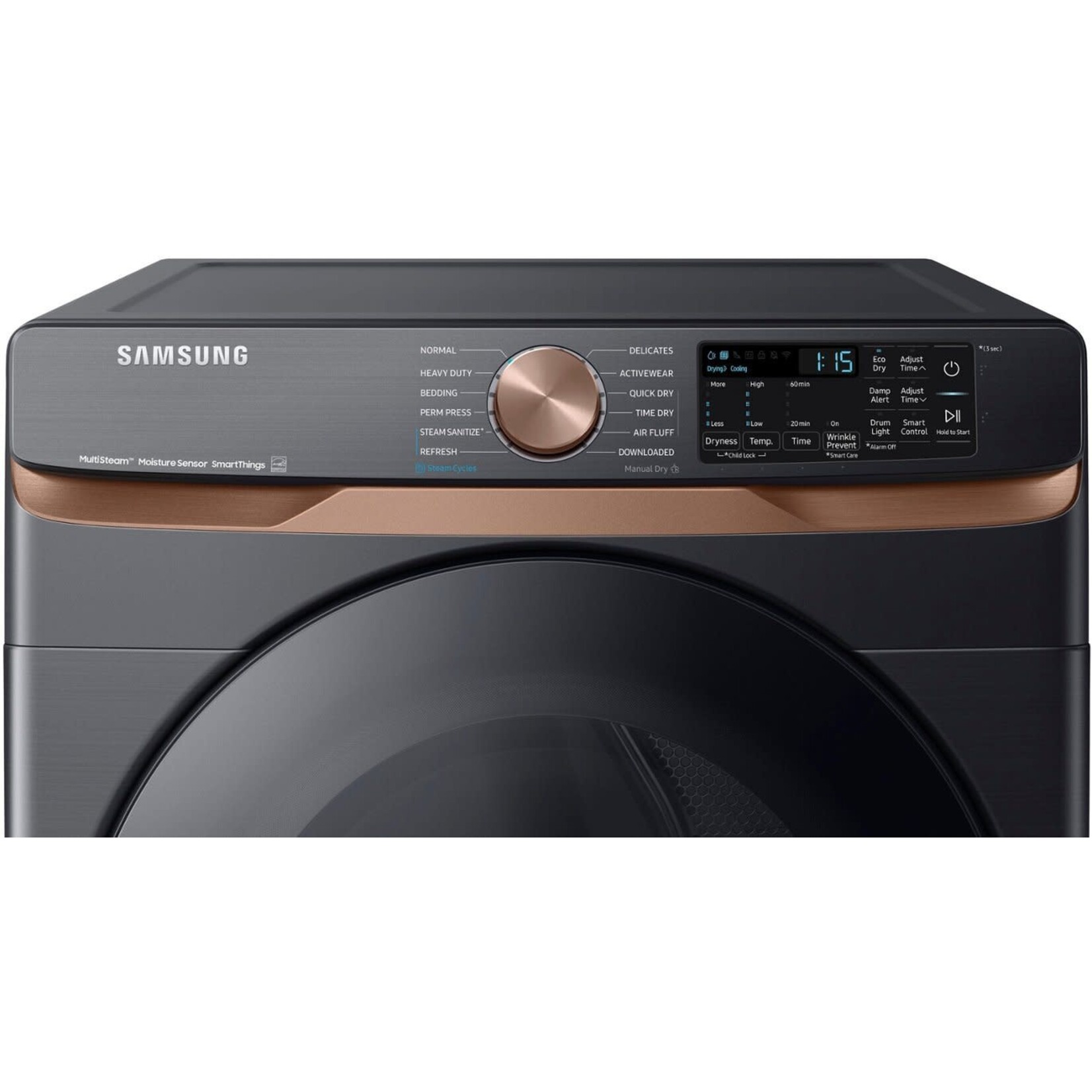 SAMSUNG DVE50BG8300V  7.5 cu. ft. Smart Electric Dryer in Brushed Black with Steam Sanitize+ and Sensor Dry