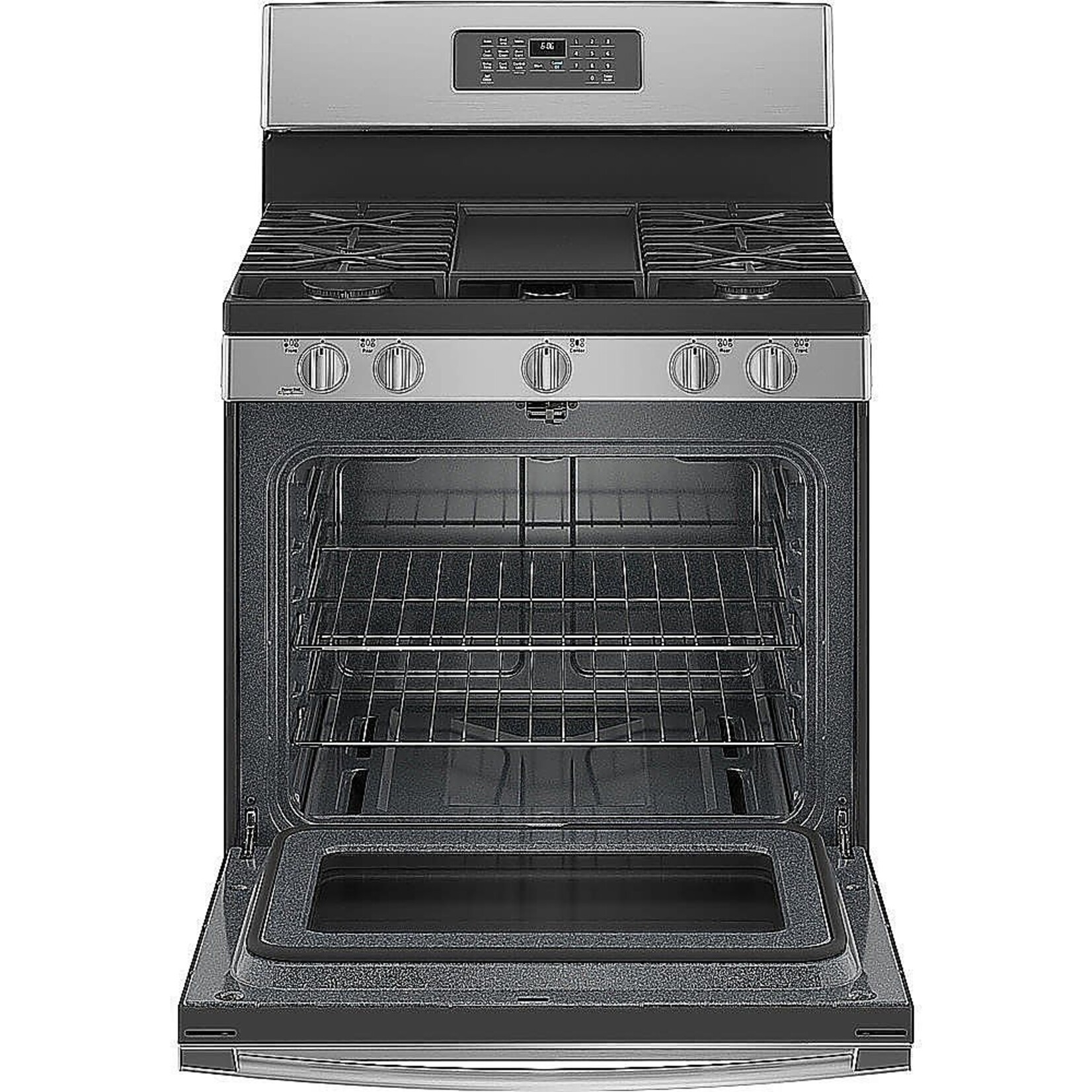 GE Profile JGB660SPSS GE 30-in 5 Burners 5-cu ft Self-cleaning Freestanding Natural Gas Range (Stainless Steel)