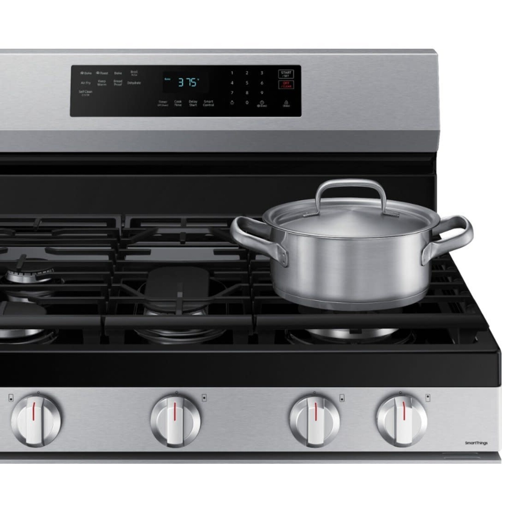SAMSUNG NX60A6511SS 6 cu. ft. Smart Wi-Fi Enabled Convection Gas Range with No Preheat AirFry in Stainless Steel