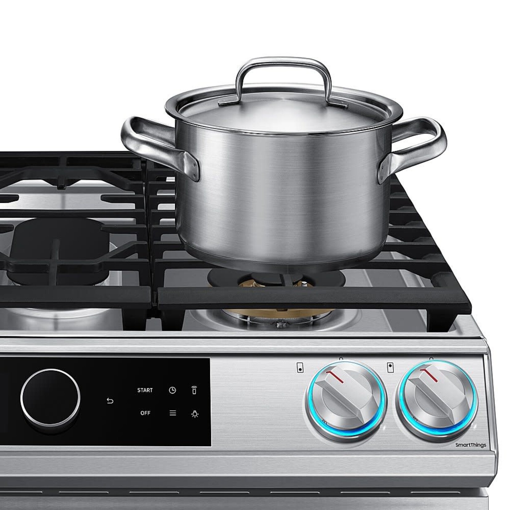 SAMSUNG NX60T8711SS 30 in. 6 cu. ft. Slide-In Gas Range with Smart Dial and Air Fry in Fingerprint Resistant Stainless Steel