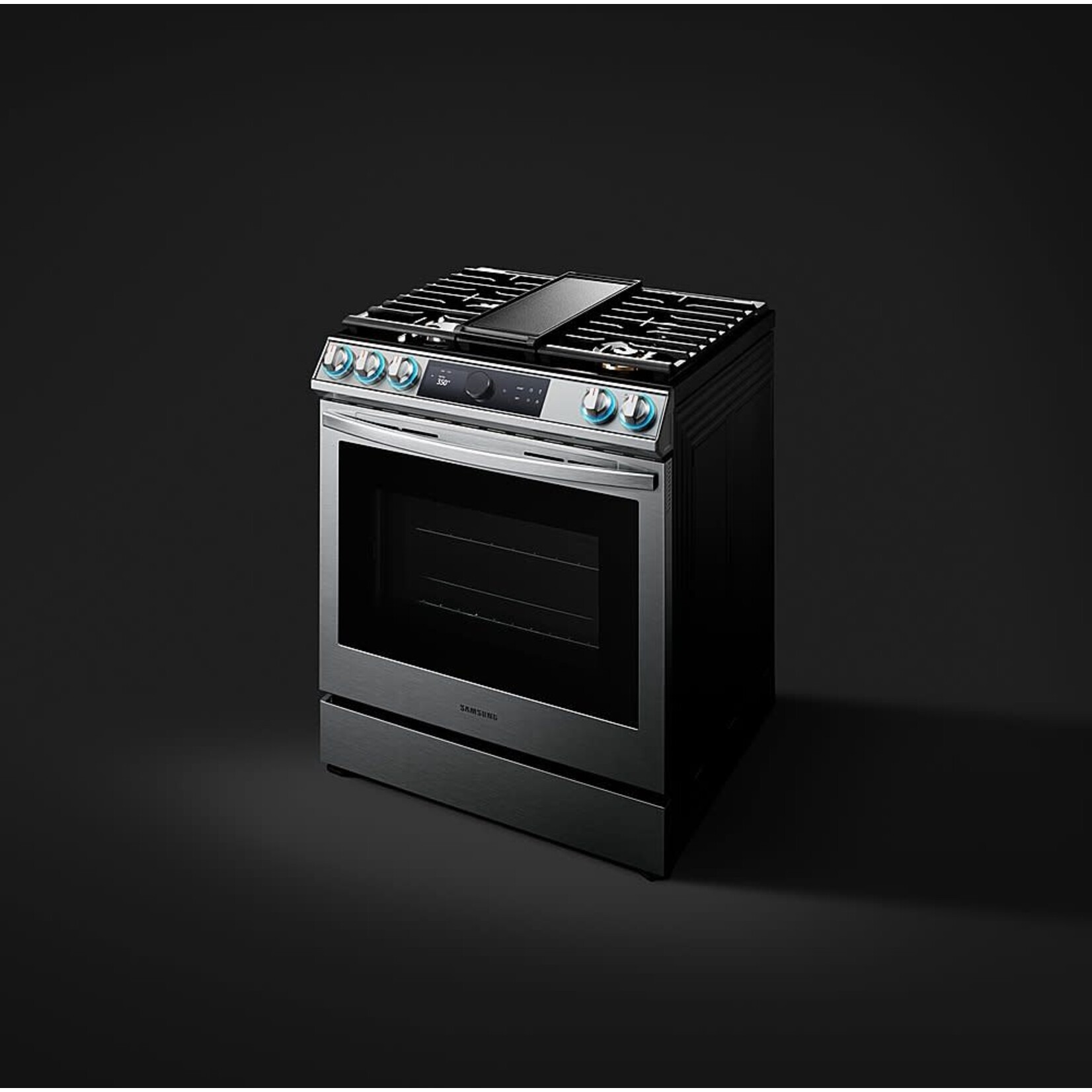 SAMSUNG NX60T8711SS 30 in. 6 cu. ft. Slide-In Gas Range with Smart Dial and Air Fry in Fingerprint Resistant Stainless Steel