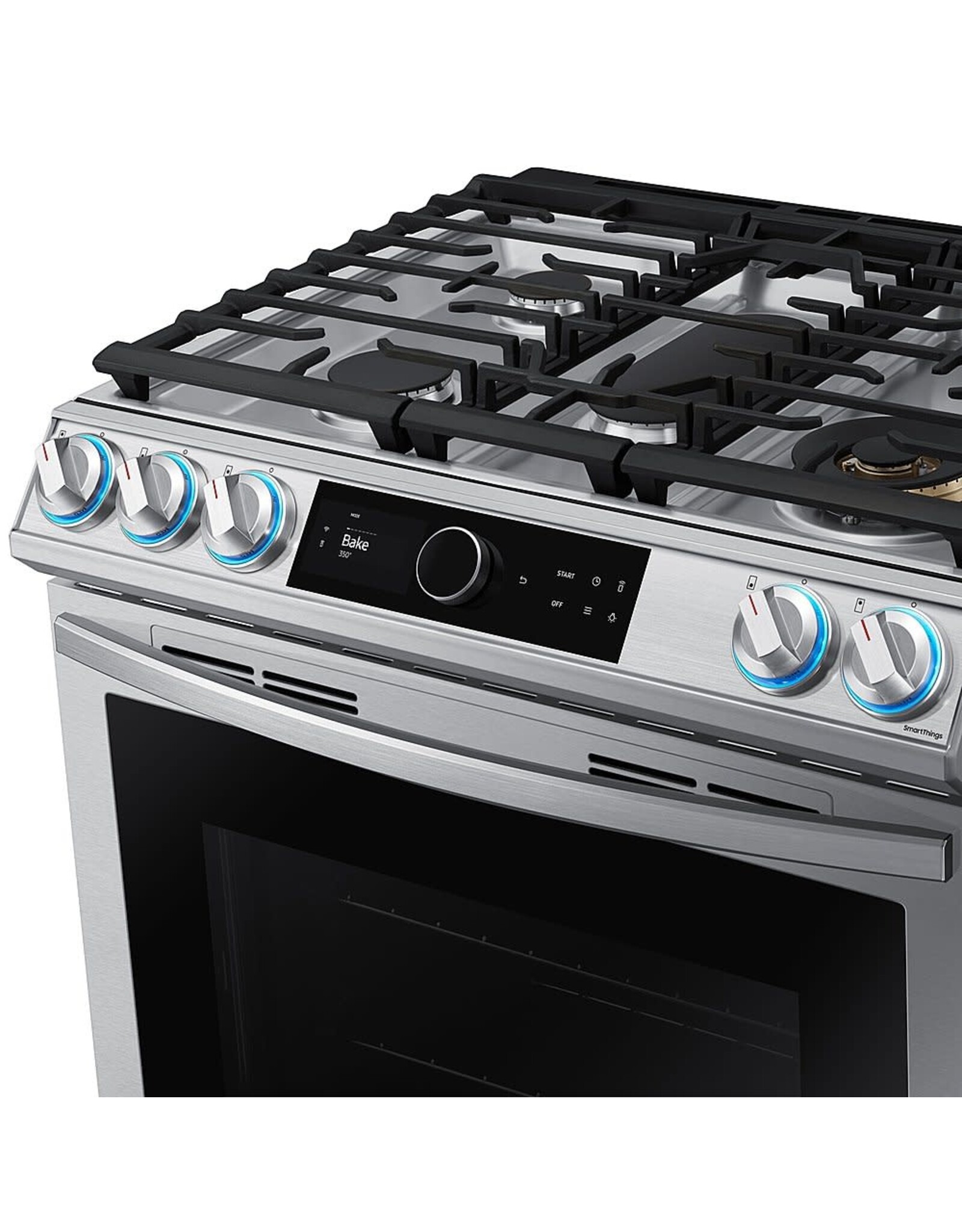 SAMSUNG NX60T8711SS 30 in. 6 cu. ft. Slide-In Gas Range with Smart Dial and Air Fry in Fingerprint Resistant Stainless Steel
