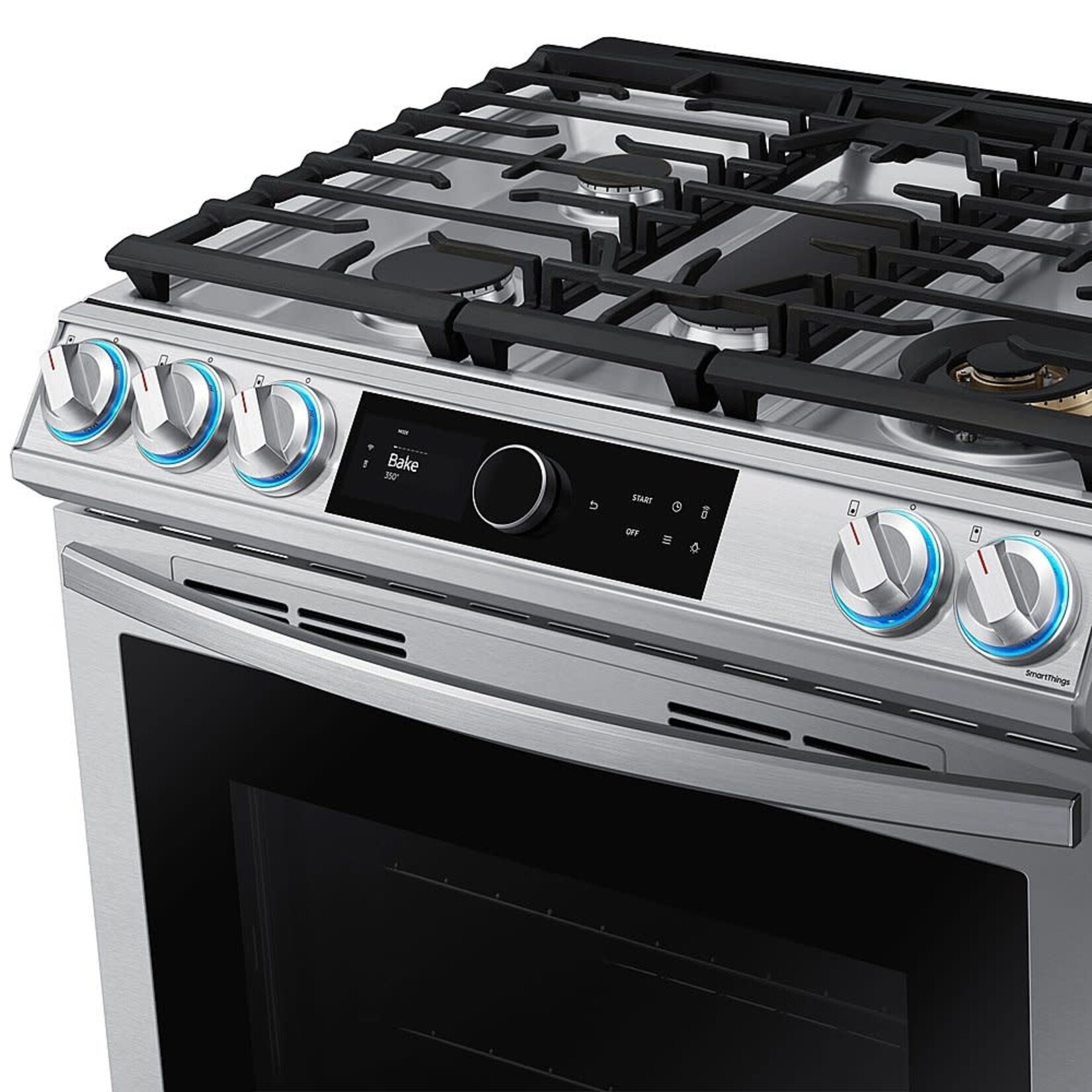 SAMSUNG NX60T8711SS 30 in. 6 cu. ft. Slide-In Gas Range with Smart Dial and Air Fry in Fingerprint Resistant Stainless Steel