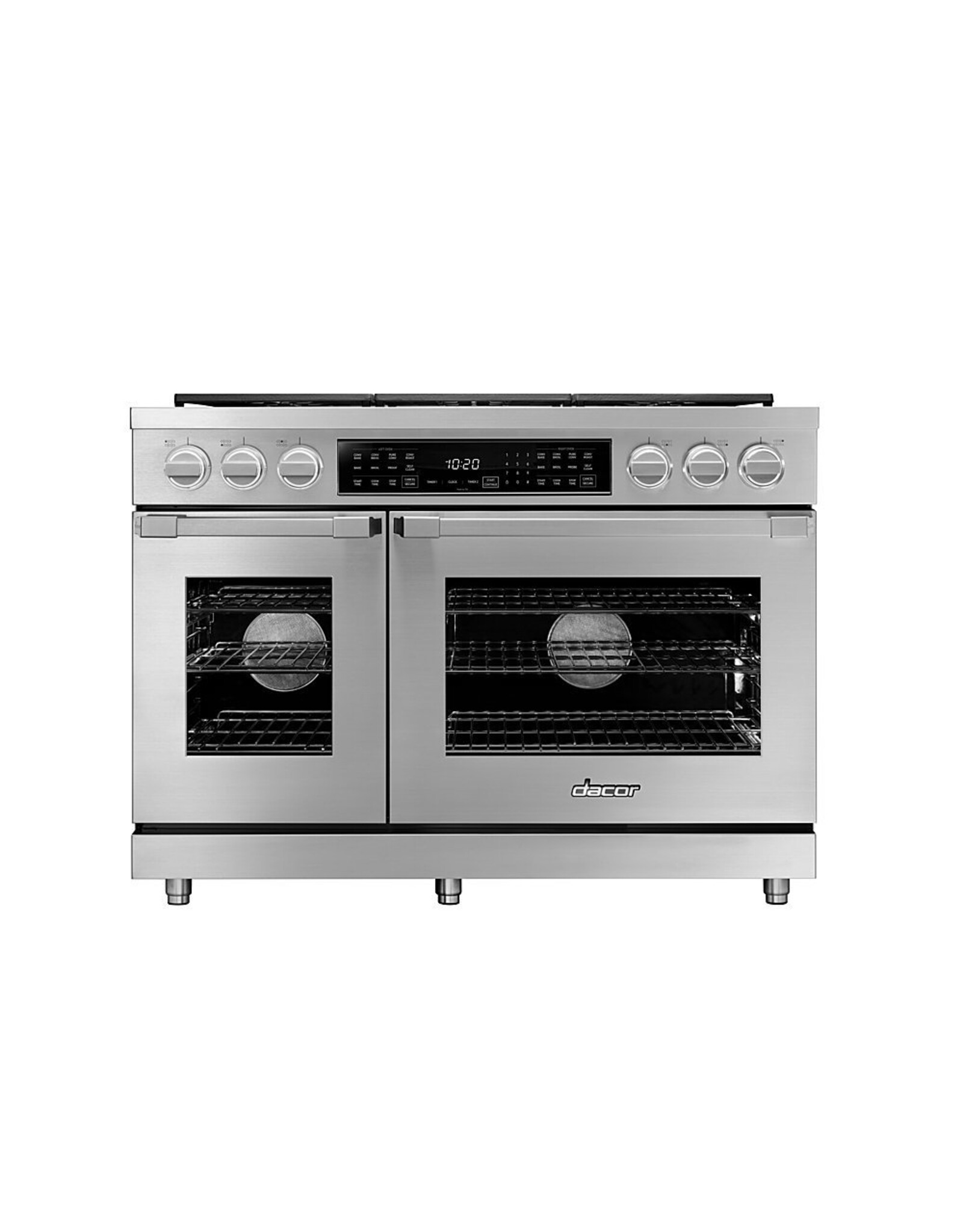 Dacor professional HDPR48S/NG Dacor - Professional 5.2 Cu. Ft. Natural Gas only Self-Cleaning Freestanding Double Oven Dual Fuel Convection Range, Natural Gas - Silver stainless steel